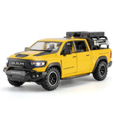 Dodge RAM 1000 TRX Mammoth Picku Alloy Car Model Sound And Light Pull Back Children's Toy Collectibles